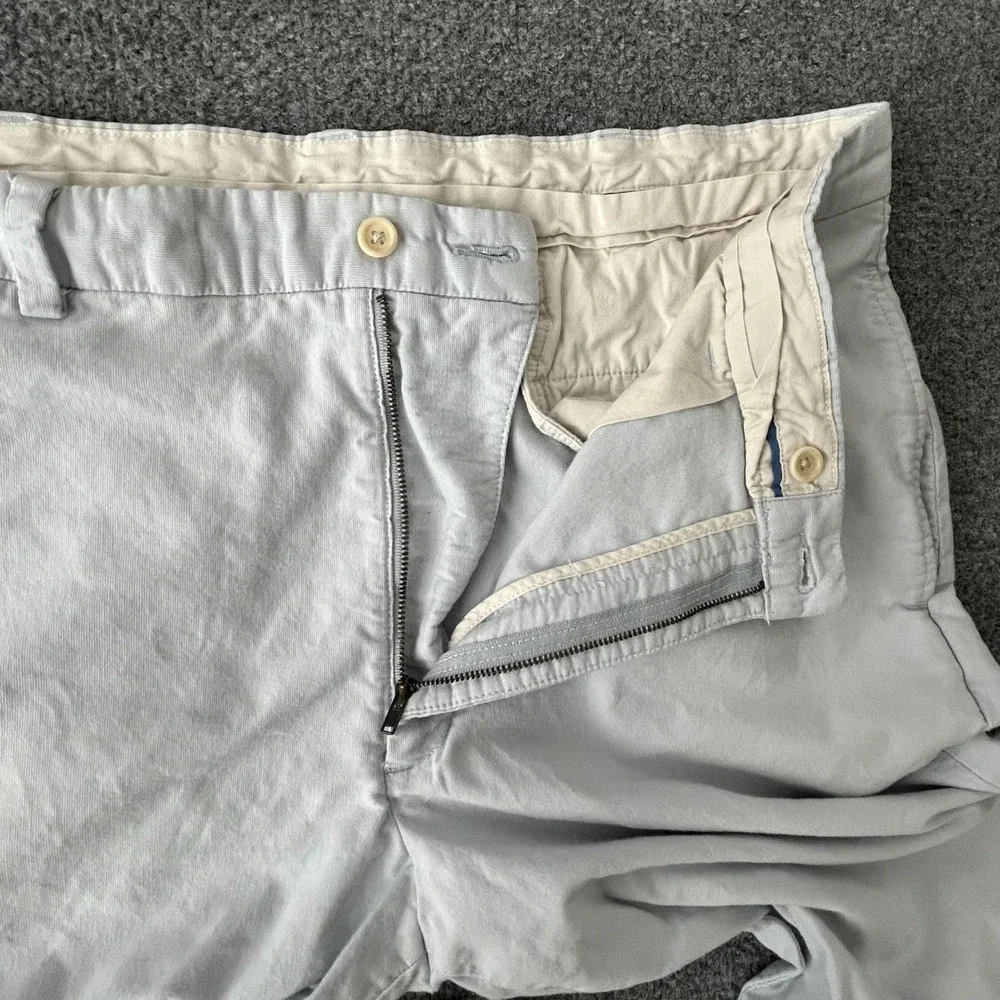 Brooks Brothers Hudson Pants Mens 38x30 Light Blue Striped Chino Cotton Casual‎